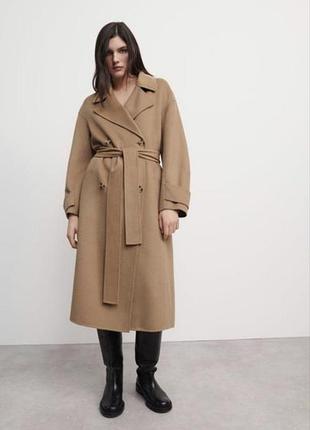 Базове якісне стильне оверсайз пальто тренч zara