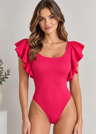 Боді жіночий червоний , боді-блуза  shein