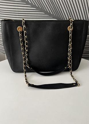 Dkny, чорна шкіряна сумка 8