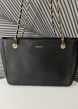 Dkny, чорна шкіряна сумка 2