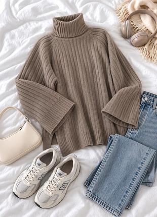 Светр жіночий h&m теплий в рубчик