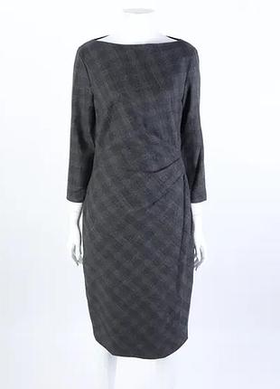 Weekend max mara-элегантное шерстяное дизайнерское платье в клетку, р.-40/42