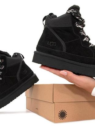 Ugg highmel black ❄️ хутро ☝️натуральная замша, eva арт 16061