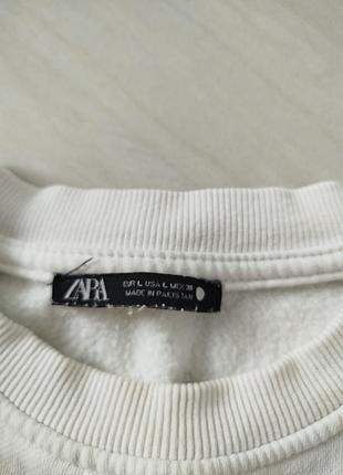 Белый свитшот zara 6