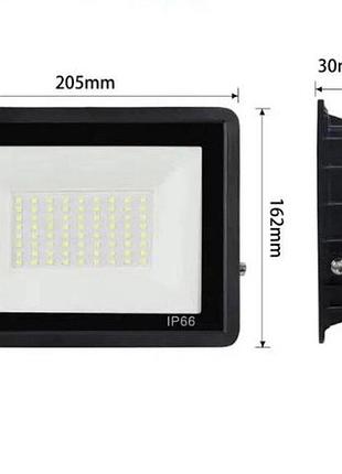 Прожектор світлодіодний flood light 50w ip66 6500k біле світло, водонепроникний