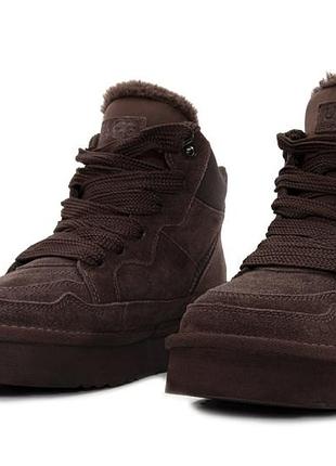 Ugg highmel chhocolate ❄️ хутро ☝️натуральная замша, eva арт 16063 4