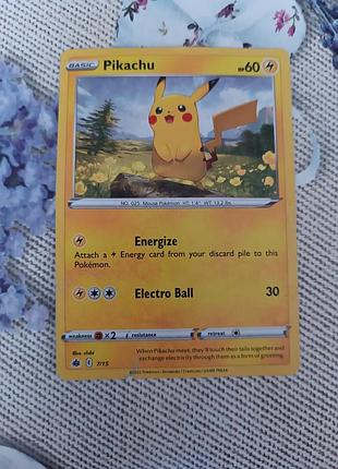 Колекційна картка pokemon pikachu