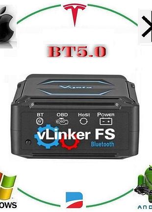 Автосканер vgate vlinker fs bt5 під android iphone -iosess obd2