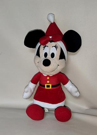 Новогодняя мягкая игрушка мини маус disney санта клаус рождественская