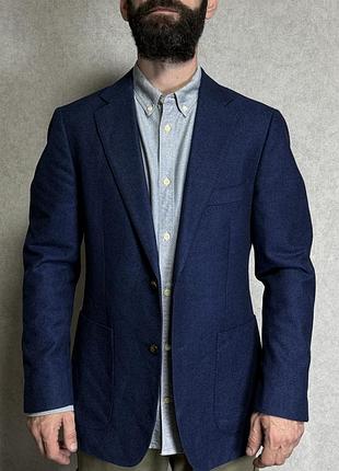 Піджак чоловічий suitsupply havana, розмір s-m 50, синій, шерсть 100%