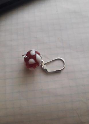 Lampworked серьги сережки 3