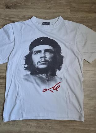 Vintage che guevara t-shirt 2000s вінтажна футболка че гевара мерч ретро y2k архівна біла якісна бавовна топ streetwear y2k стильна крута раритет