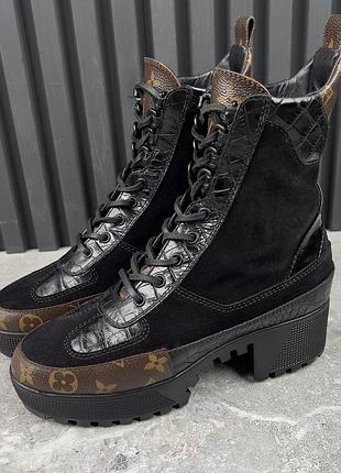 Louis vuitton laureate platform desert женские ботинки ботльоны кожа оригинал 38 eur