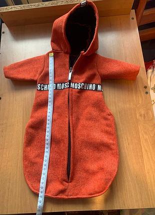Спальный мешок / конверт в стиле moschino для куклы (baby born и др.)