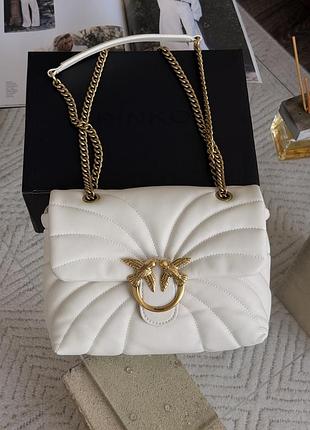 Сумка pinko love bag puff білий є