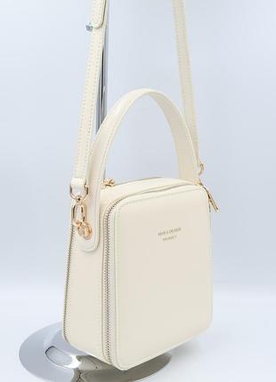 Сумка жіноча шкіряна polina &amp; eiterou m119 white