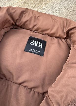 Куртка для хлопчика zara коричнева пух/перо