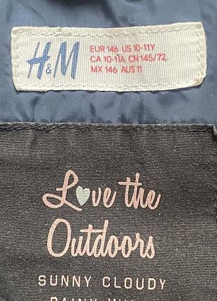 Куртка утеплена h&m для підлітків синя 3