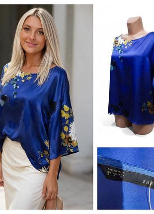 484. комфортна яскрава блузка оверсайз успішного іспанського бренду zara