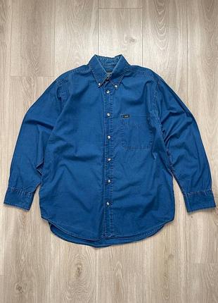 Вінтажна бавовняна сорочка lee sanforized button-down м