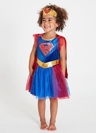 Карнавальне плаття, сукня з накидкою supergirl tu 7-8 років