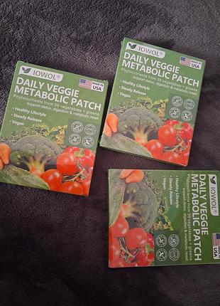 Рослинні детокс-патчі для метаболізму iowol daily veggie metabolic patch (сша)