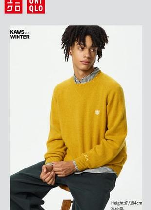 Свитер kaws winter из овечьей шерсти uniqlo