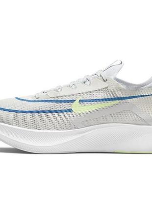 Кросівки чоловічі nike zoom fly 4 'white imperial blue lime glow'