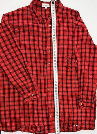 Сорочка  в клітинку червона l-xxl