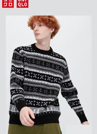 Светр fair isle із пряжі суфле (jw anderson) uniqlo