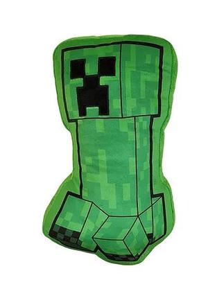 Подушка minecraft, кріпер, фігурна подушка для фанатів майнкрафт 40 см