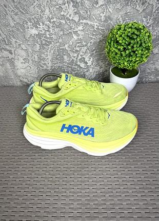 Hoka bondi 8 кроссовки 45 размер беговые салатовые