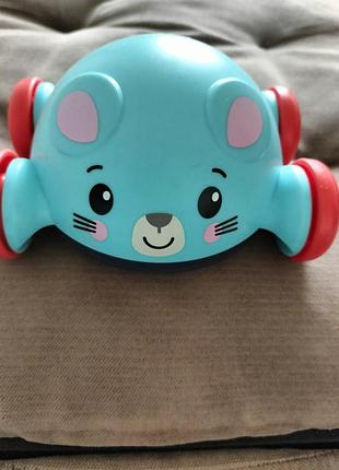 Машинка-неваляйка fisher-price мишеня 2 в 1 (roll pop zoom) б/у