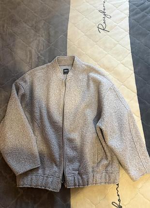 Куртка жіноча zara бомбер сіра l