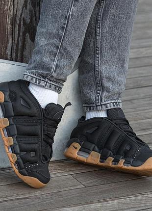 Кроссовки мужские nike air more uptempo low black brown