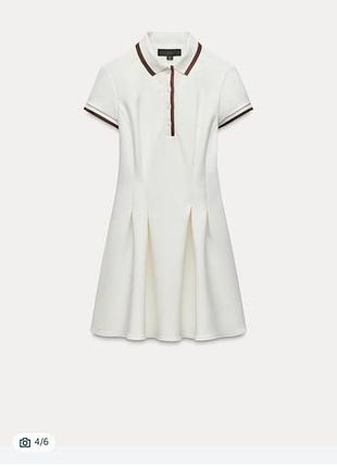 Коротка жіноча тенісна сукня zara біла
