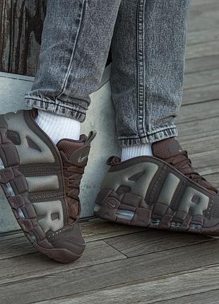 Кросівки чоловічі nike air more uptempo low brown chokolate