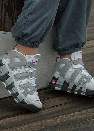 Кросівки жіночі nike air more uptempo 96 white grey black