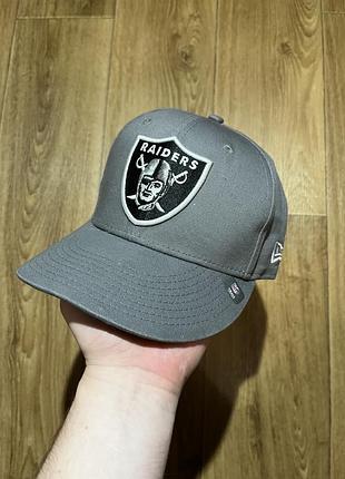 Кепка new era raiders сіра, розмір s-m