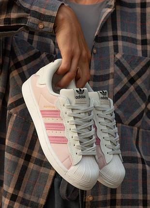 😍 жіночі кросівки adidas superstar cappuccino pink