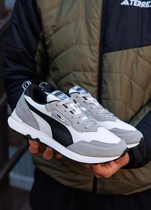 Кросівки puma rider fv grey black white