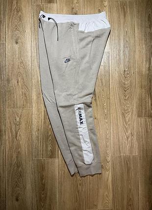 Спортивні штани nike air max бежеві, розмір xl