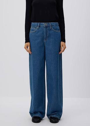 Джинсы reserved wide leg джинсы палаццо со стразами