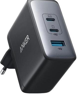 Anker 736 nano іі 100w (a2145, gan, 3 порти, usb-c pd + pps) для масbook, ipad, iphone, samsung