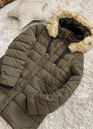 Зимняя парка zara, размер l. оригинал. куртка, пуховик