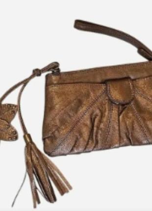 Винтажный кожаный клатч-браслет ted baker