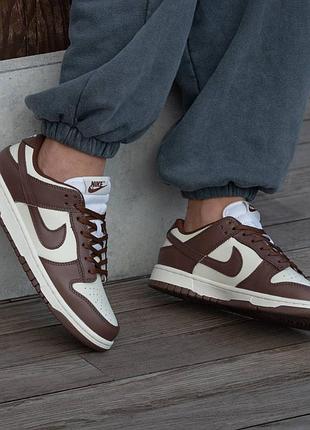 Кросівки жіночі nike sb dunk white milk brown