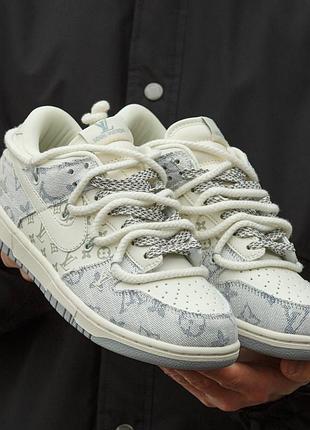 Кросівки жіночі nike sb x louis vuitton white grey