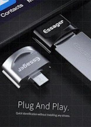 Адаптер essager usb 2.0 microusb в usb af otg