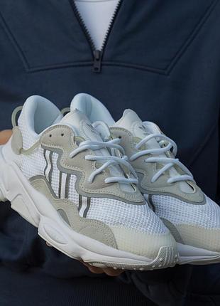 😍 женские кроссовки adidas ozweego white grey